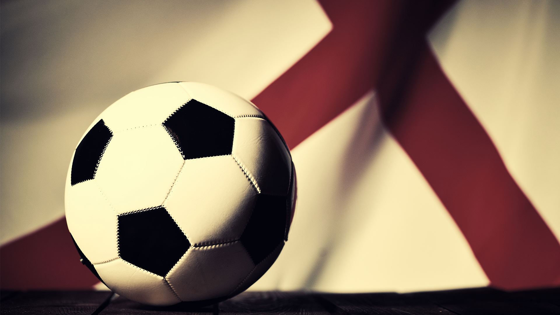 Football and English flag 