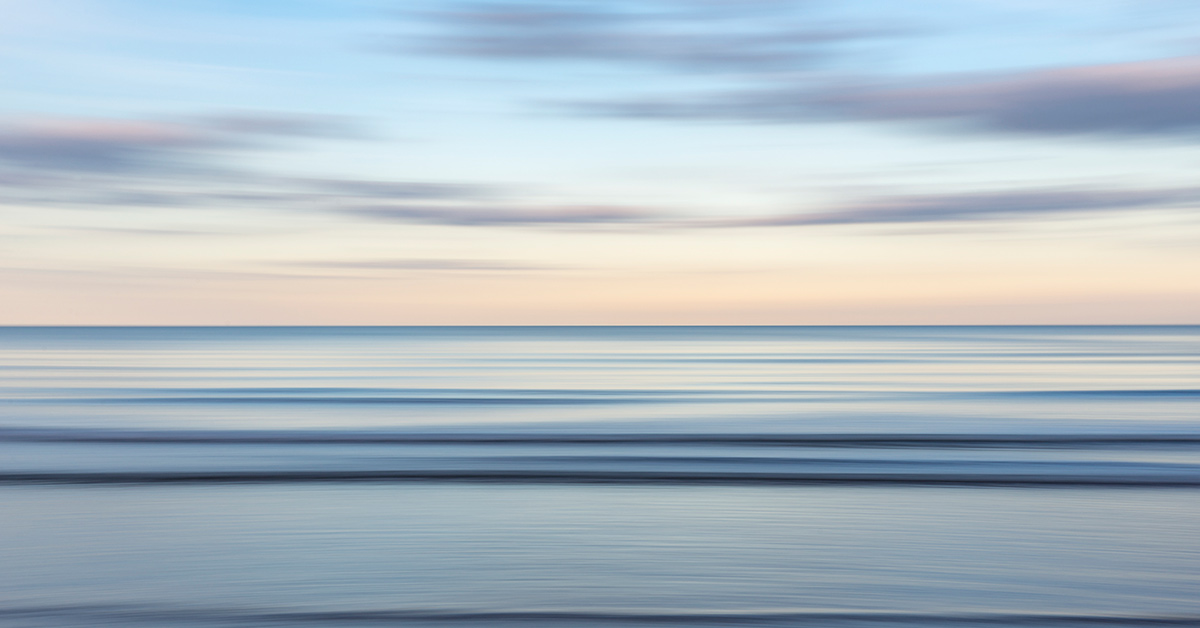 looking across calm waters of the sea