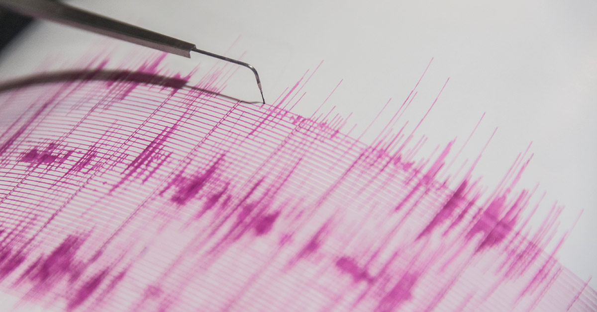 image of seismograph on paper
