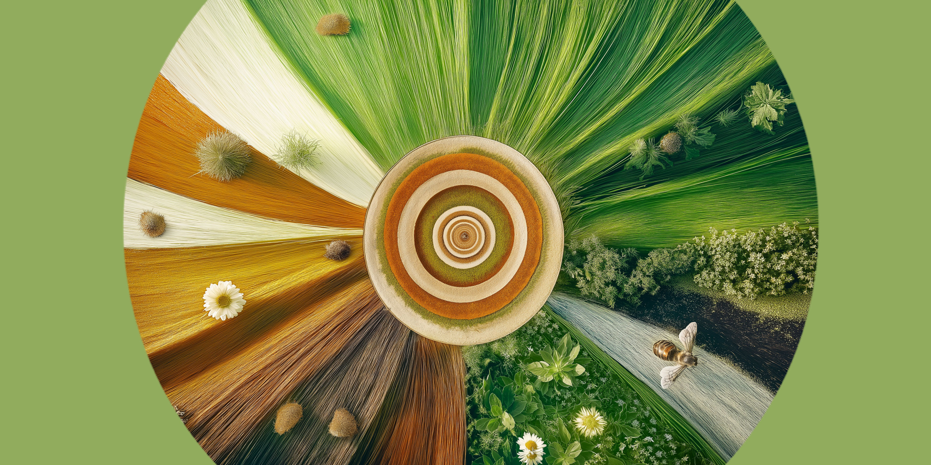 graphic of circle with land and soil