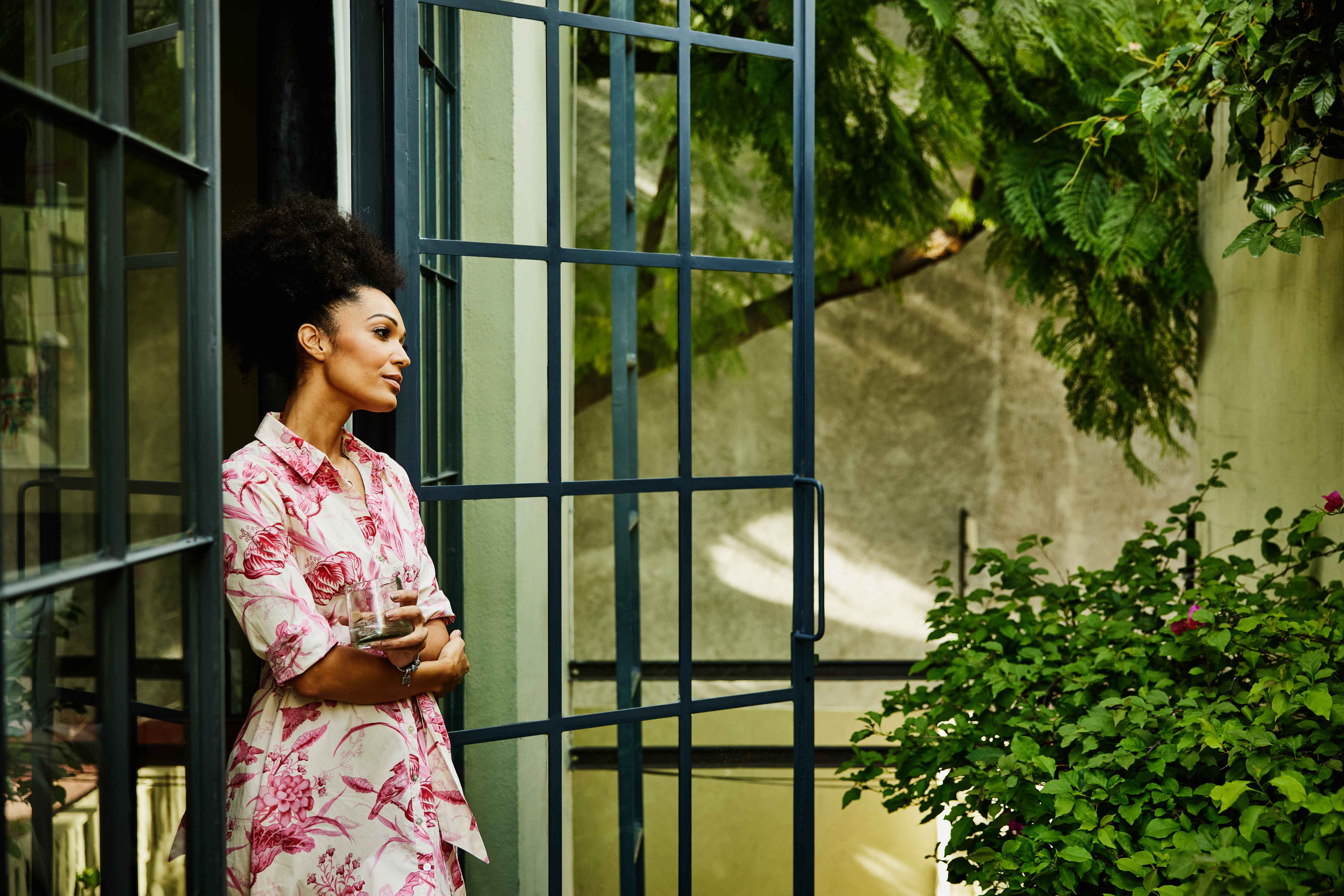 Women looking out the window
