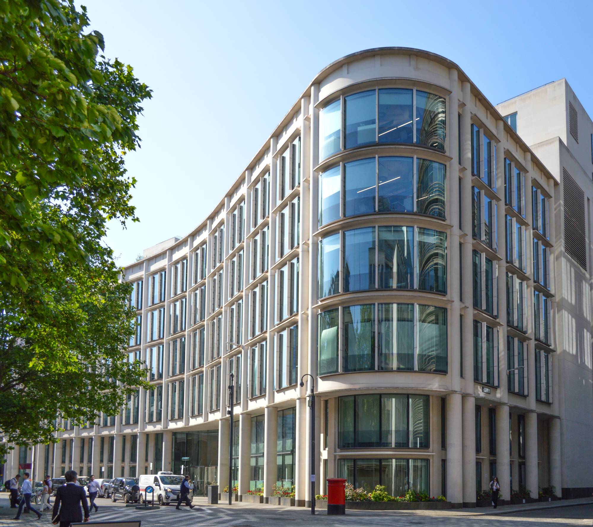 A view of the front of our head office at 30 Gresham Street, London