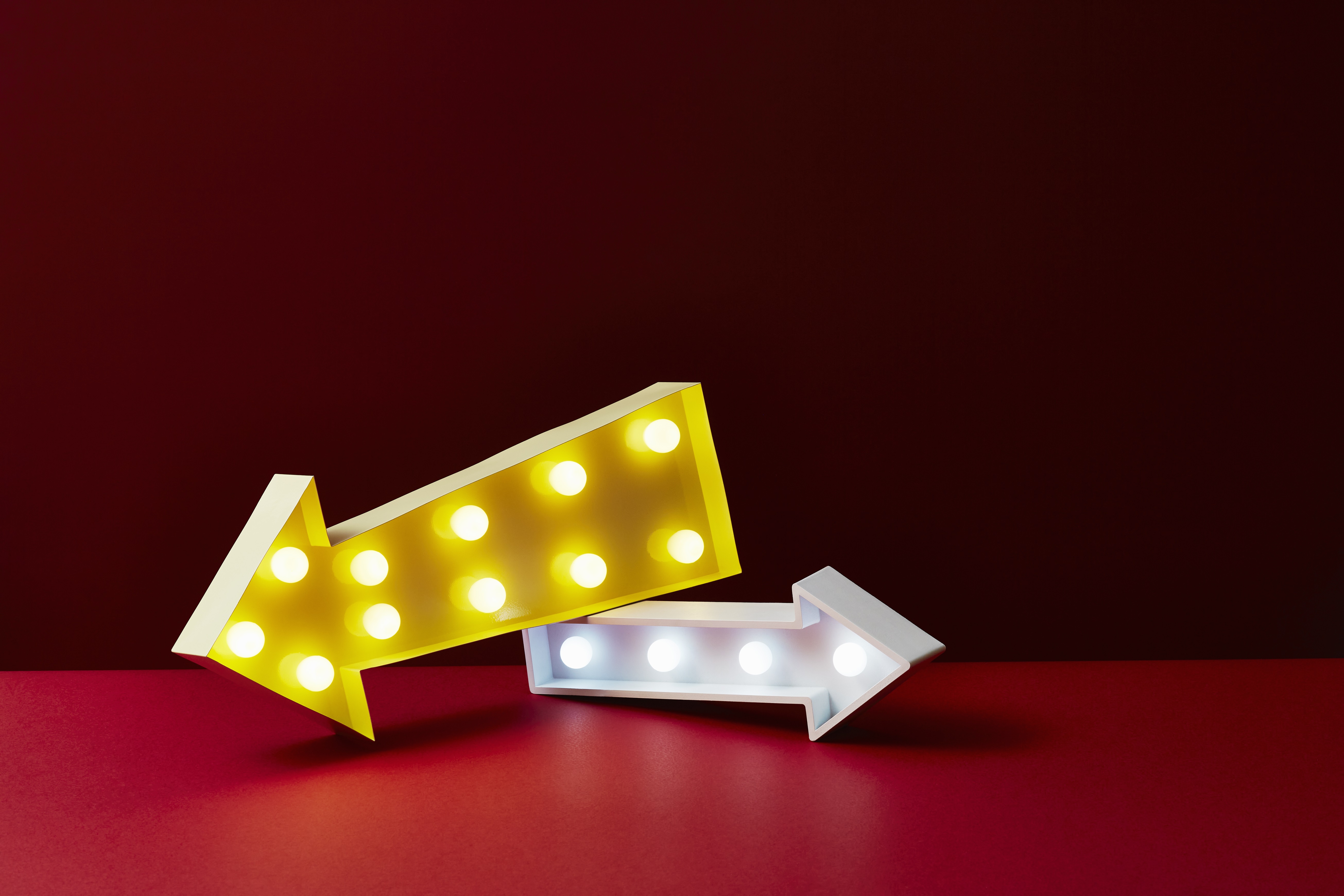 Arrows pointing in opposite directions