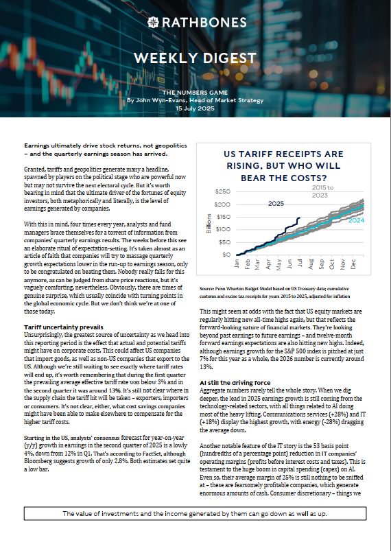 The front page of the Weekly Digest: The numbers game