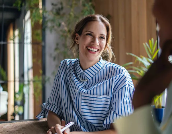 woman smiling