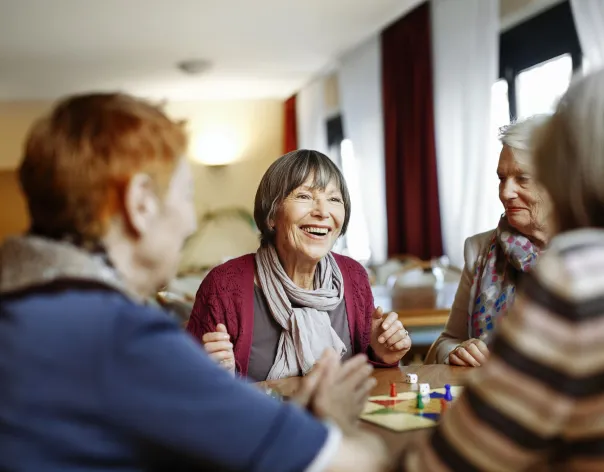 Women talking at a community centre