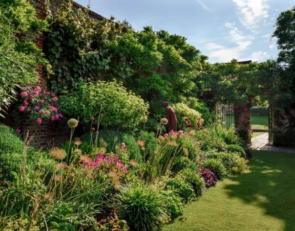 Chilworth Manor's walled garden in full bloom