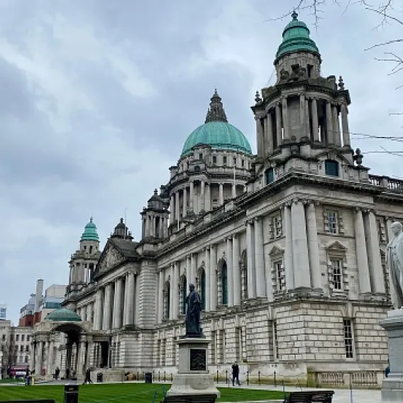 Belfast City Hall, an iconic civic building located in Donegall Square, in the heart of Belfast, Northern Ireland