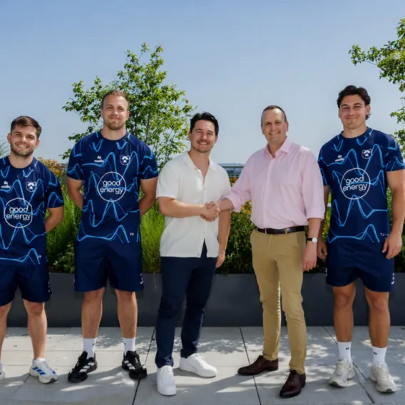 Rathbones' Scott Jones shakes hands with Bristol Bears players