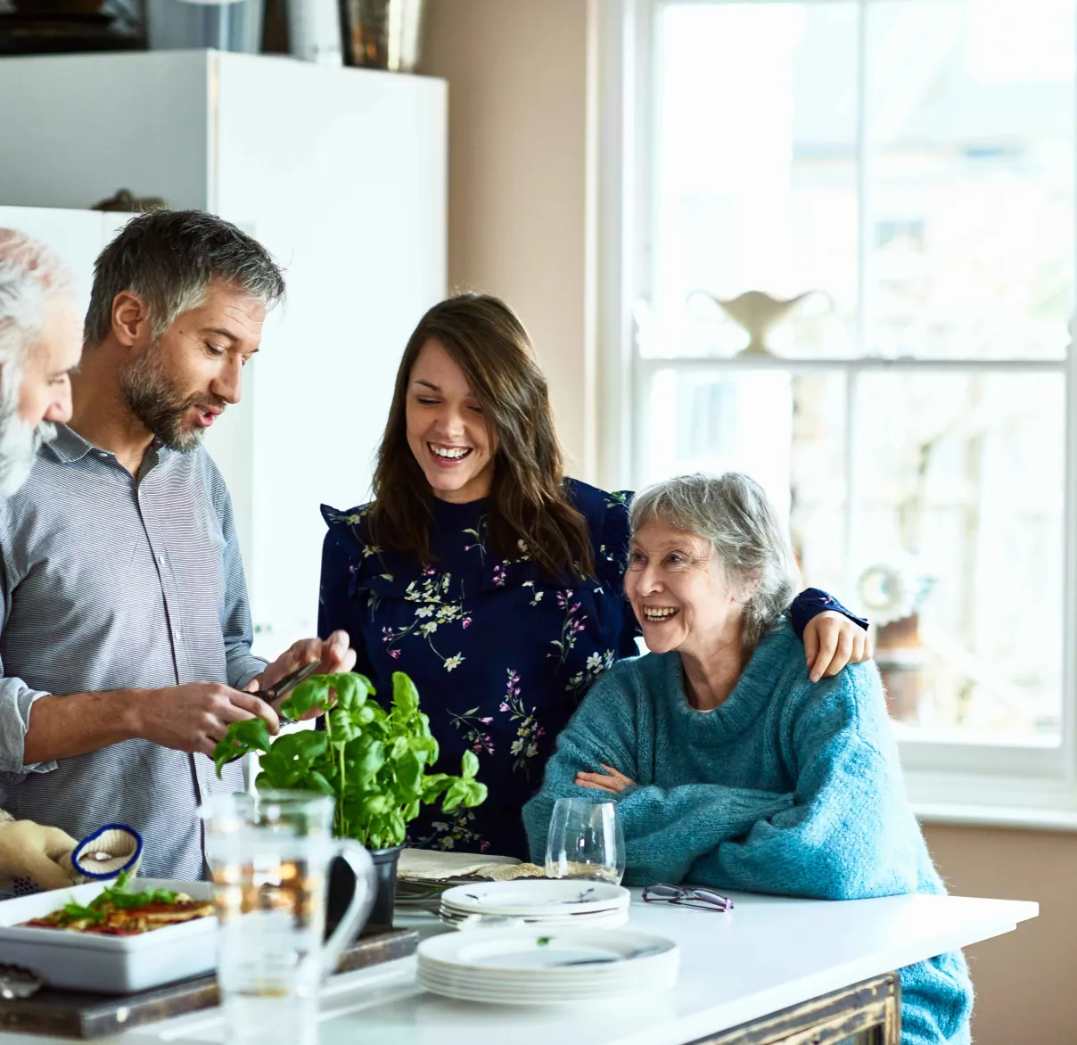 family around table