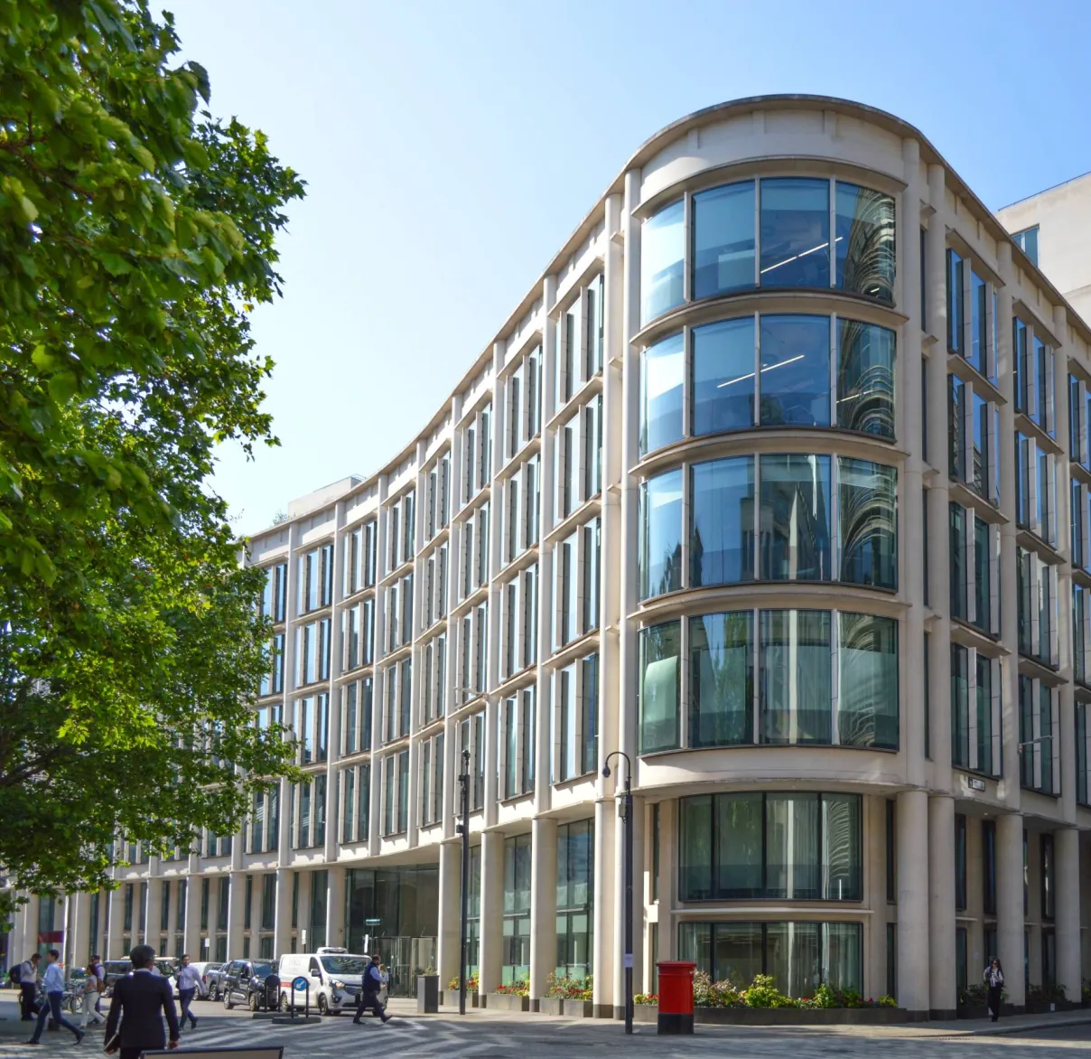 A view of the front of our head office at 30 Gresham Street, London