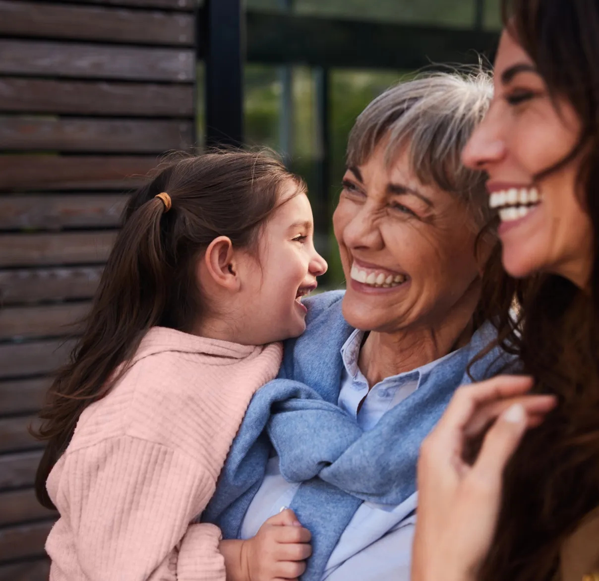 Three generations of family