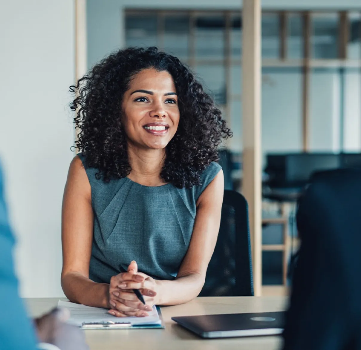 Women in office talking