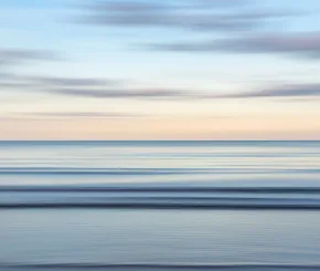 looking across calm waters of the sea