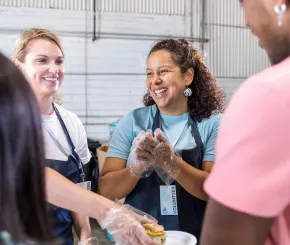 Charity volunteers