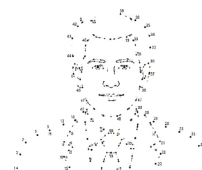 Dotted outlined image of Kevin Warsh