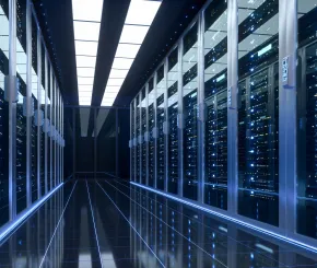 A corridor of servers