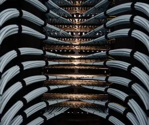 Image of data centre wires