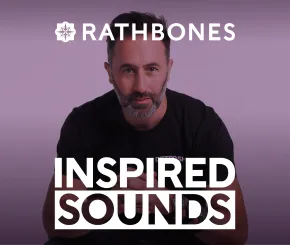 header image for inspired sounds podcast with profile photograph of Guy Blaskey