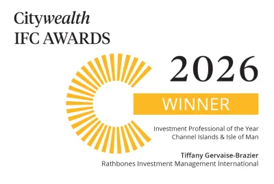 A graphic citing Tiffany Gervaise-Brazier as the Investment Professional of the Year for 2026, as judged by Citywealth IFC Awards