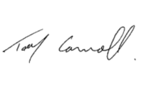 Signature of Tom Carroll