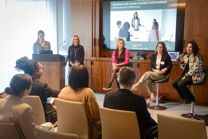 Panel of investors answering questions